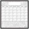 Dry Erase Calendar Fridge Monthly Calendar Magnet Paisley