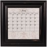 Small Contrast Calendar Board Framed Wood Black