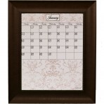 Medium Contrast Calendar Board Framed Bead Brown