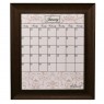 Large Contrast Calendar Board Framed Bead Brown