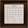 Small Contrast Calendar Board Framed Bead Brown