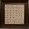 Small Mocha Calendar Board Framed Bead Brown