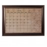 XL Mocha Calendar Board Framed Brown