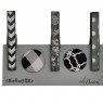 Black & White Clothespin and Button Magnet Accessories