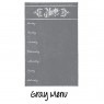 Dry Erase Menu Magnet Gray