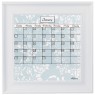 Small Gray Calendar Board Framed White