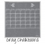 Monthly Fridge Calendar Decal Gray