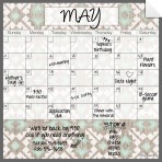 Monthly Fridge Calendar Decal Tribal