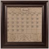 Small Mocha Calendar Board Framed Brown