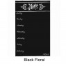 Dry Erase Menu Magnet Black Floral