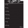 Dry Erase Menu Decal Black Floral