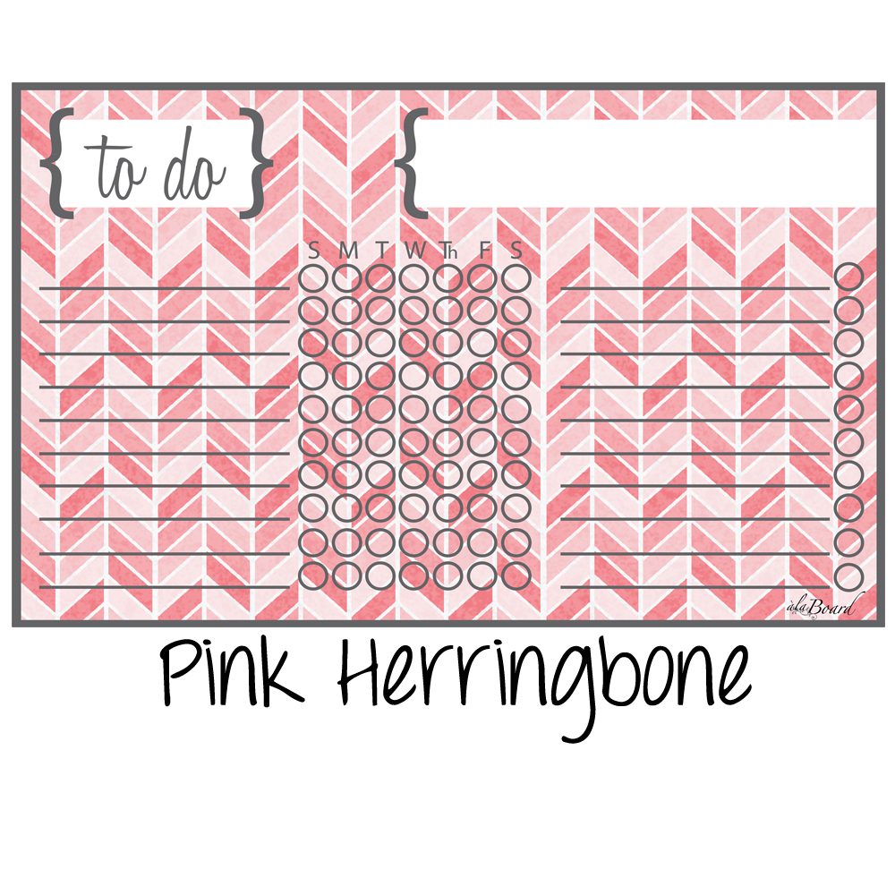 Chore Chart Magnet Herringbone Pink