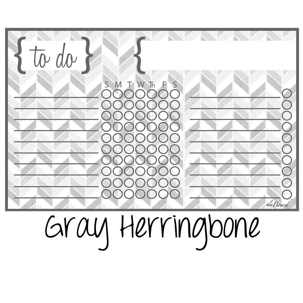 Chore Chart Magnet Herringbone Gray