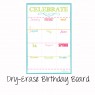 Birthday Board Magnet White