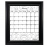 Large Gray Calendar Framed Black