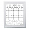 Large Gray Calendar Framed White