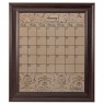 Large Mocha Calendar Board Framed Brown