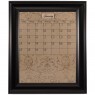 Medium Mocha Calendar Board Framed Black