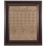 Medium Mocha Calendar Board Framed Brown
