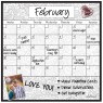 Monthly/Weekly Calendar Magnet Set: Paisley