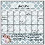 Monthly/Weekly Calendar Magnet Set: Lattice