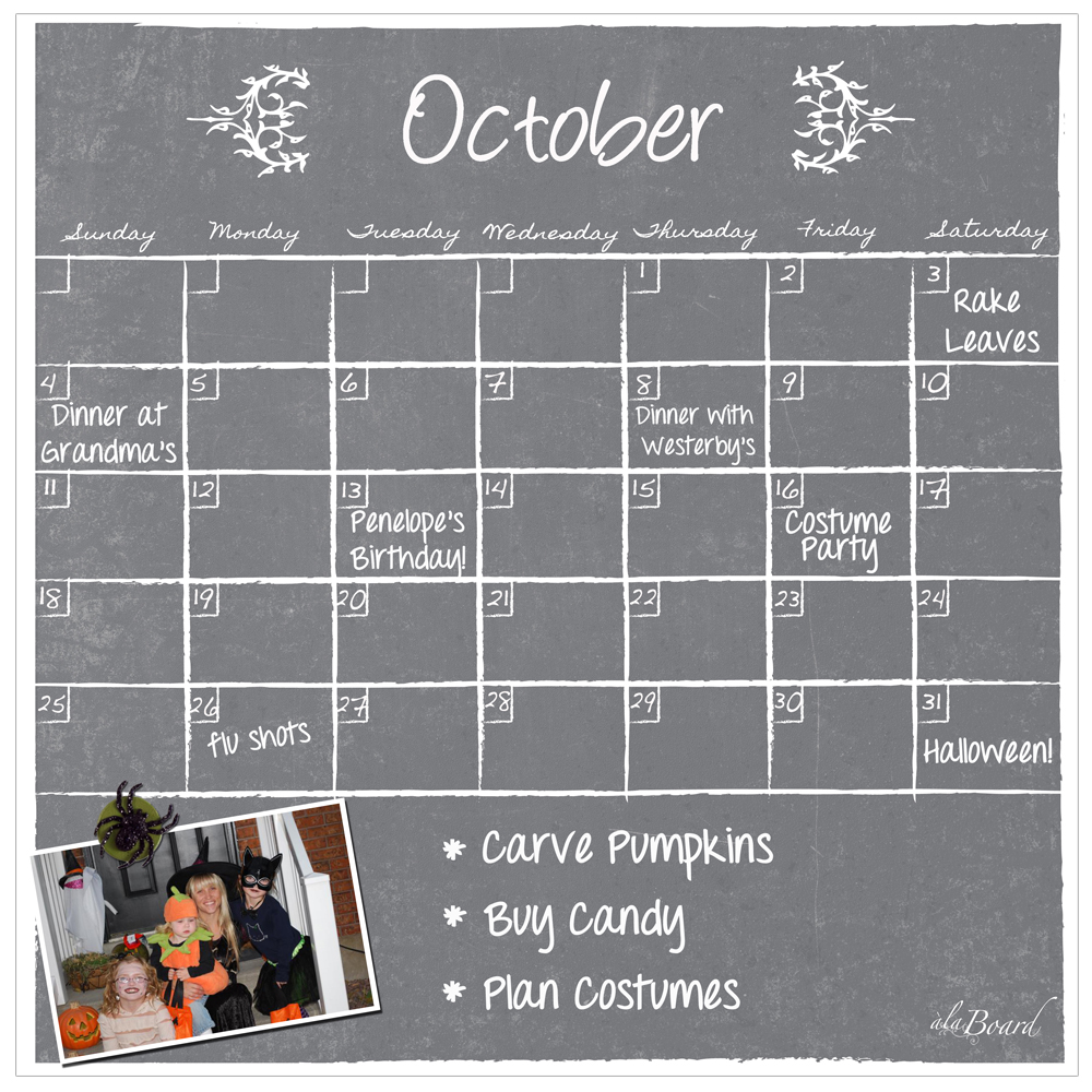 chalkboard calendar products for sale