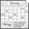 Monthly/Weekly Calendar Wall Decal Set: Paisley
