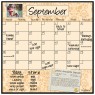 Monthly/Weekly Calendar Magnet Set: Wheat