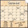 Monthly/Weekly Calendar Wall Decal Set: Wheat