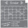 Monthly Calendar Wall Decal (Gray Chalkboard) + Marker 5 Pack