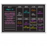 Weekly Calendar Magnet + Marker Set: Black Fluorescent