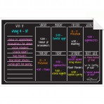 Weekly Calendar Wall Decal + Marker Set: Black Fluorescent