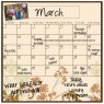 Monthly Calendar Magnet (Floral)+ Marker 4 Pack