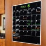 15″ x 15″ Monthly Calendar Decal: Black Fluorescent